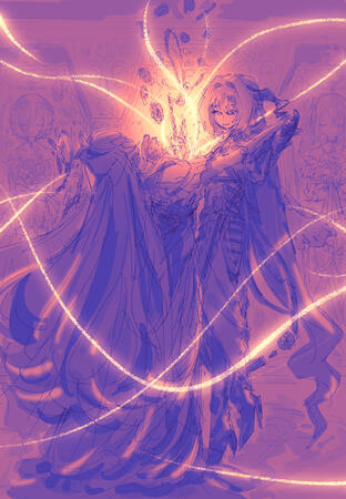 Rough Sketch + Color + Big props + Sketch BG